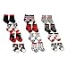 Disney Baby Boys' Toddler Mickey & Minnie Mouse Assorted Color Pair Socks Set, Grey, Black, White Collection, 0-6 Months