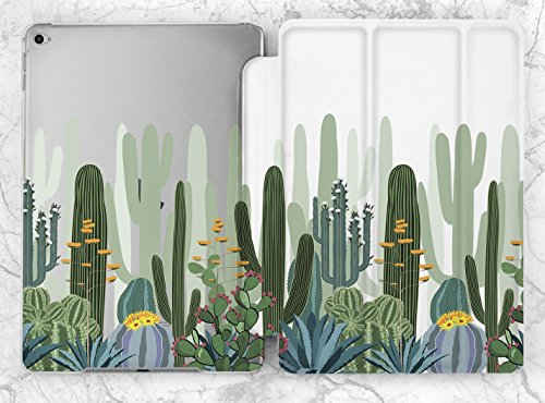 Green Floral Summer Cactus Leaves Art Case For Apple iPad Mini 1 2 3 4 iPad Air 2 iPad Pro 9.7 10.5 12.9 inch iPad 9.7 inch 2017 2018