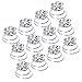 12pcs Spiral Hair Hair Clips Bun Stick Pick for DIY Hair Style (Silver)
