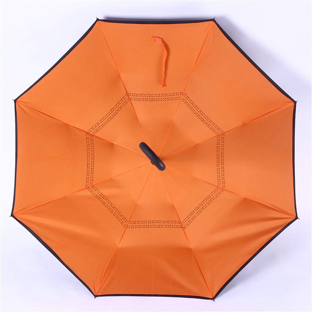 LLSMBHfs Windproof Reverse Folding Double Layer Inverted Umbrella Self