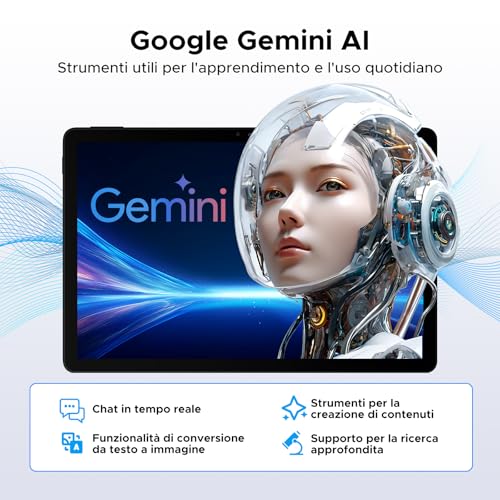 Luzglo P11 Android 16 Tablet 11 Inch, 48GB RAM+128GB ROM (2TB TF), 90Hz, T7250 Octa-Core, 8800mAh, 13MP+5MP, Gemini AI, Widevine L1, Face ID, GPS, FM, Tablets with Keyboard and Pen, Grey