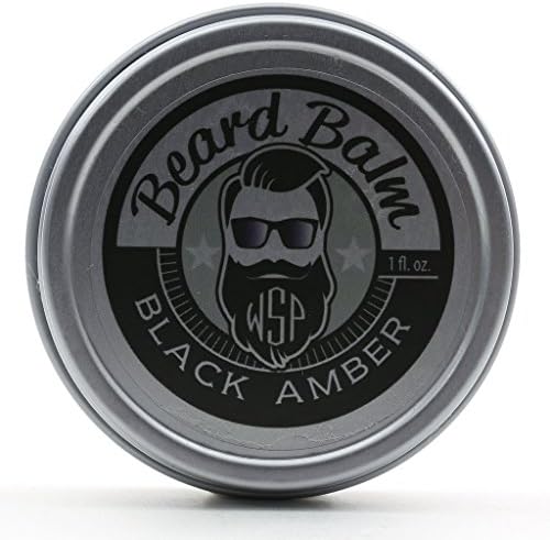 Beard Balm 1oz Tin - Made with All-Natural, Vegan Oils and Butters (Black Amber)