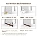 VITAM AMO Door Sweep Draft Stopper Door Weather Stripping No Tools Requried Triple-Fin Silicone 39 Inch Length Easy Cut to Size