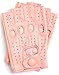 Riparo Women's Fingerless Half Finger Driving Motorcycle Unlined Leather Gloves (7, Pink)