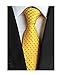 PilotMan Formal Plaid Mens Tie Silk Tie Yellow Necktie (Yellow)