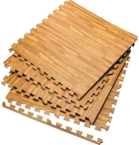 Saffri WOOD SOFT FOAM INTERLOCKING MAT NON-SLIP EVA EXERCISE GYM FITNESS GARAGE YOGA FLOOR PROTECTIVE TITES OUTDOOR INDOOR MATTING HOME MATS