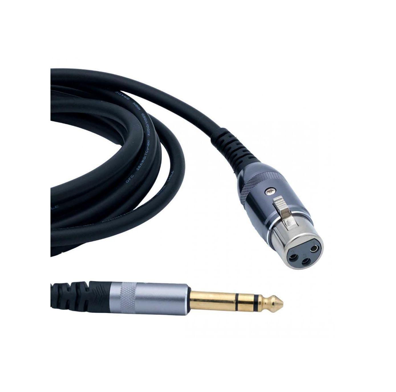 Mr.Gadget's Solutions 1 Metre XLR Female to Quarter Inch Balanced Audio Cable, Black