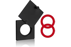 KIBBEH Peephole Security Cap Set, Home Door Viewer Cover with Self-Adhesive Install Kit for Enhanced Privacy (Matte Black)
