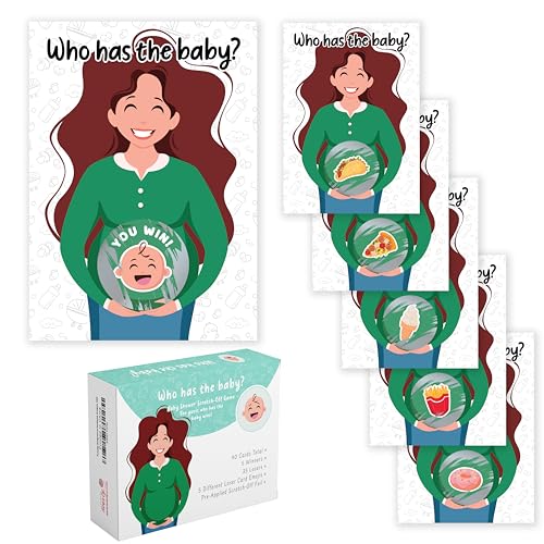 Party Hearty Baby Shower Games for Girl and Boy, 40 Emoji Scratch Off Lottery Tickets, Baby Games Ideas, Scratch Off Game