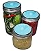 Maintenance free silicone airlock waterless fermentation lids for wide mouth mason jars. BPA free, mold free, dishwasher safe. 6 pack. Premium Presents brand. Blue
