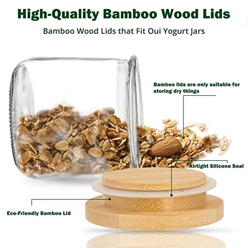 Oui Yogurt Jar Lids 6 Pack Bamboo Jar Lids for Oui Yogurt Jars