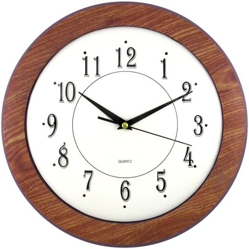 Timekeeper Products Llc 12" Grain Round Wall Clock Light Wood