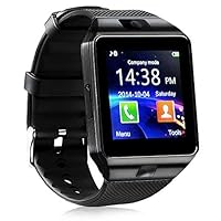 321OU Smart Watch Bluetooth Smart Watch Fitness Tracker Touchscreen iOS Android Compatible with Camera Pedometer Sleep Monitor Call/Message Music for Men Women Kids (Black)