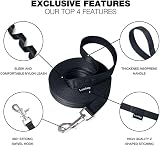 Loutep Training Lead for Dogs Nylon Leash 3m to 30m Padded Handle view 4