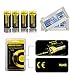 4Packs Nitecore NL166 16340 RCR123A Li-ion Rechargeable CR123A Battery 650mAh 3.7V 2.4Wh CE RoHS Certification with EASTSHINE EB182 Battery Case