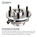 ECCPP Wheel Hub and Bearing Assembly Front 515024 fit 1995-2000 Chevy Cadillac GMC 4WD Replacement for 6 lugs wheel hub with ABS 3 Bolt Flange