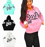 Women's Chic Drawstring Loose Striped Long Sleeve Pink Hoodies Sweatshirt