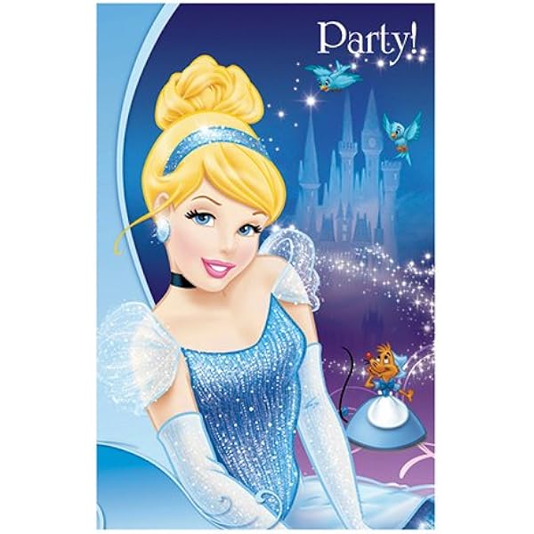 Amazon Com Amscan Disney Cinderella Party Invitations Pack Of 6 Toys Games