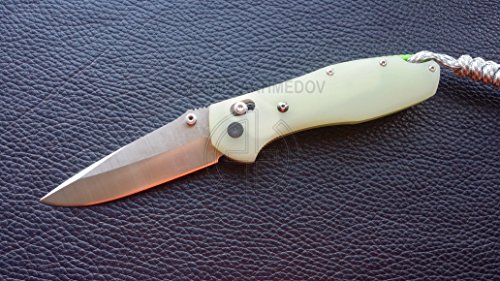 Custome scales, for Benchmade Griptilian. Model Style - 2, Ice (Jade) G10 (Knife not included)