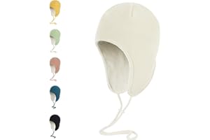 LLmoway Mens Womens Warm Fleece Beanie Soft Winter Hat with Ear Flaps Windproof Ski Snow Cycling Skull Cap Helmet Liner