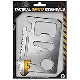 [ Tactical Safety Essentials ] 1PC Silver 11 in 1 Multitool Card Multi Purpose Survival Pocket Tool