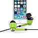 In Ear Wired Earphones, Tonicstar Stereo Bass Headphones with Mic(Green)