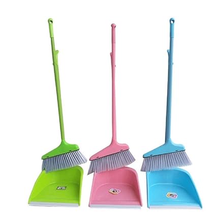 panihari Broom and Dustpan Set Combination Household Cleaning Products Soft Wiper Cleaning Brush Does not Stick Sweep Hair Magic Set of 1