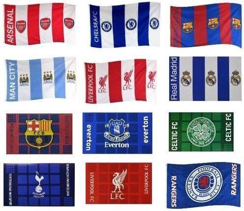 SELECTION OF OFFICIAL LICENSED FOOTBALL FLAGS 15 TEAMS AVAILABLE *FREE POST*