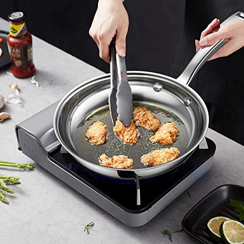 EOE Stainless Steel Wok Pan, 5Ply Bonded Woks, Woks and Stir