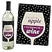 Big Dot of Happiness Teacher Appreciation - First and Last Day of School Gifts for Women and Men - Christmas Wine Bottle Label Stickers - Set of 4