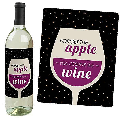 Teacher Appreciation Wine Bottle Labels End of the Year Gift for