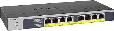 NETGEAR GS108PP 8 Port PoE Switch 8 PoE+ 123W Gigabit Desktop Wall Rack