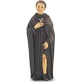 Patron Saint Statue Hand Painted Resin Catholic Statuette with Prayer Card, 4 Inch (Saint St Peregrine)