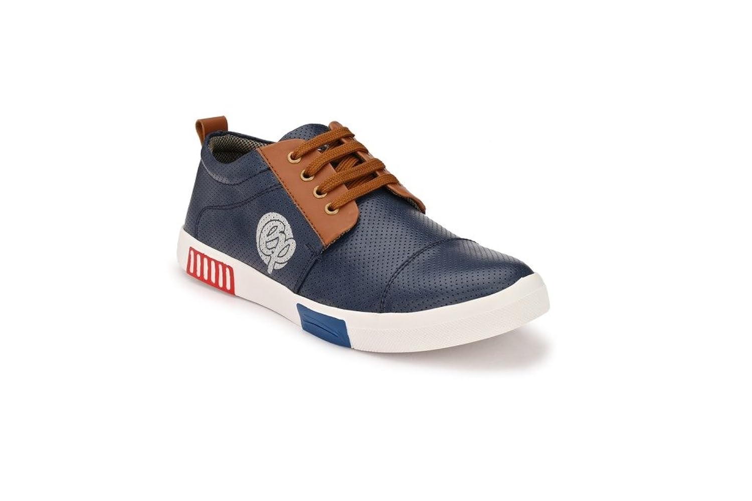 big fox new blue synthetic leather casual sneakers.