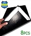 Rug Grippers for Hardwood Floors Carpeted Throw Rug Area Rugs Tile| Carpet Pad Mat Rug Gripper Strips Tape Holders Anti-Curling, Anti-Skid Rubber Protector|Reusable Any Shape Round, 5x8, 8x10 (8 PACK)