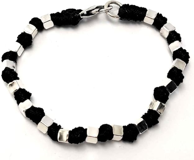 Bracciale Spadino Spadarella - Argento 925 E Cotone Blu - Foto 5