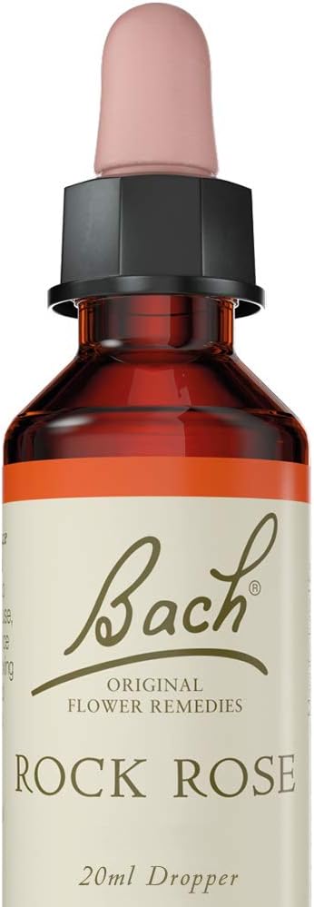 Bach Original Flower Remedies Rock Rose, Face Your Fears, Be Fearless, Emotional Wellness, Natural Flower Essence, 20ml