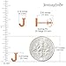 JewelrieShop Initial Letter Stud Earrings Hypoallergenic Alphabet A-Z Women Earrings for Sensitive Ears (Letter J x 4 Pairs)