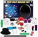 Top Hat Magic Set Collection Show - Magic Kit with Plastic Magician Hat, Easy Tricks for Kids - Ideal Children Age 6 Years and Up Girls Boys Adults - Illusion Magic Tricks Box Set Wand Cards Finger