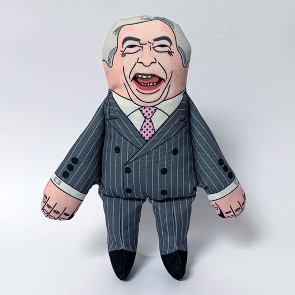Pet Hates Toys Political Leaders Soft & Squeaky Dog Toys For Small & Large Dogs (Small, Nigel Farage)