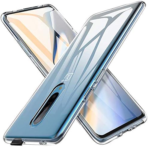 Kejo OnePlus 7 Pro Case, Clear Slim Anti Slip Scratchproof Shock Absorption Technology Soft TPU Case for OnePlus 7 Pro(2019) 6.67"-(Clear)