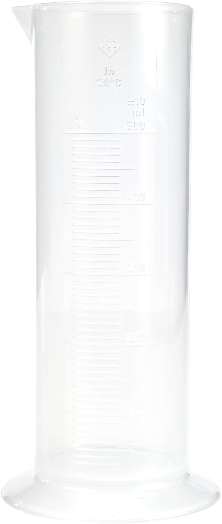 Vitlab 4038 Measuring Cylinder Low Form 500ml Polypropylene Round Base