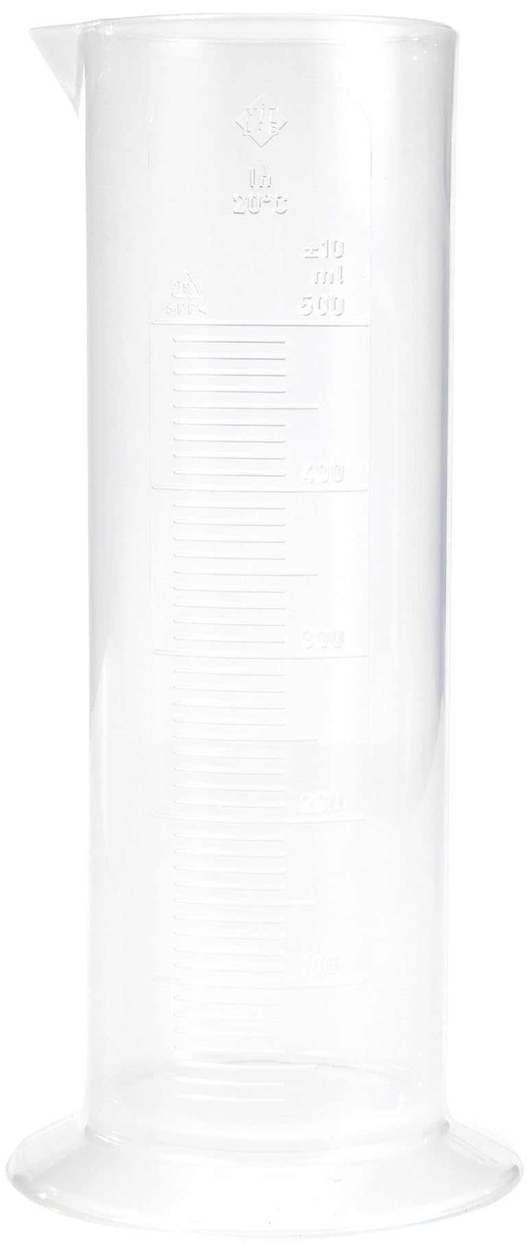Neolab 4038 Measuring Cylinder, Low Form, 500 ml – 10 ml – Polypropylene – Round Base