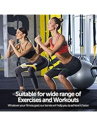 Bandas de resistencia al aplastamiento de hierro, 100% látex natural, juego de 5 niveles