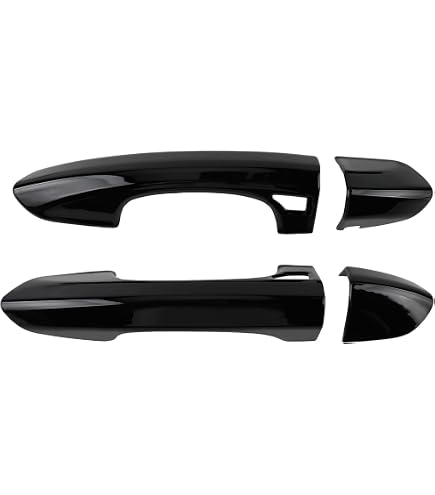 Lot De 2 Poignées Porte Arrière Pour Ford Mustang Mach-E 2021-2024 - Remplacement Direct, Plastique Noir, Sans Perçage