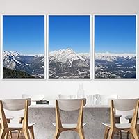 3 Piece Framed Canvas Wall Art Snow Mountain Canvas Prints Home Artwork Decoration for Living Room,Bedroom - 16