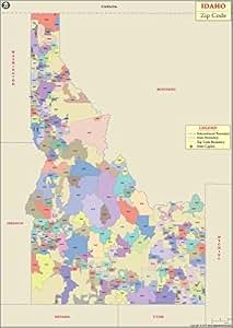 Amazon.com : Idaho Zip Code Map (36" W x 50" H) : Office Products