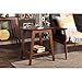 Baxton Studio Sacramento Mid-Century Modern Scandinavian Style End Table, Dark Walnut