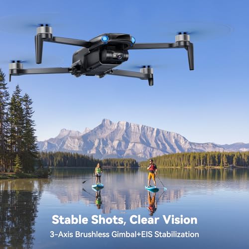 Ruko Drone with 4K UHD Camera for Adults with 3-Axis Brushless Gimbal, 8K Photo, 20000ft Transmission, 96 Mins Flight (3 Batteries), Under 249g FAA-Exempt, GPS Follow, Auto Return, Beginner Friendly