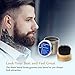 Beard Brush for men with 100% Natural Anti-Static Boar Bristles from Anjou, Used with Oil or Balm for Healthy and Clean Facial Hair, Grooms Beards and Moustaches